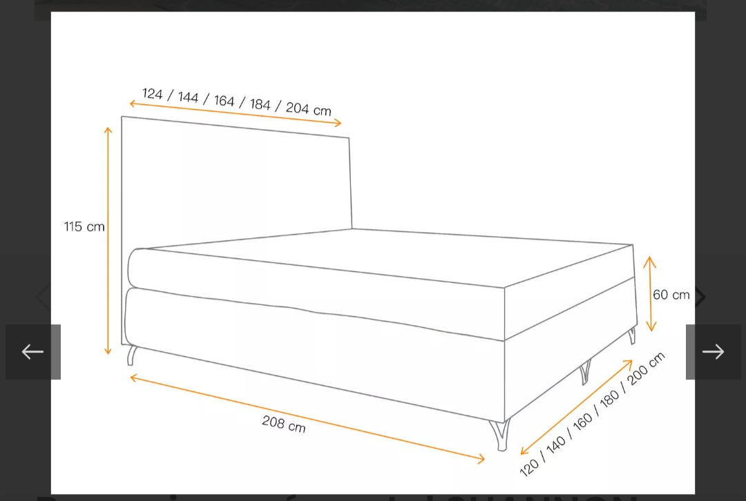 Boxspring postel SHANNON - 180x200 cm - 3