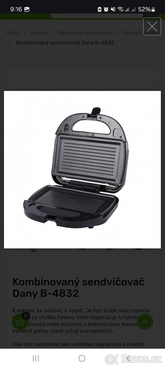 Toustovač, Sendvičovač Dany B-4832 - 3