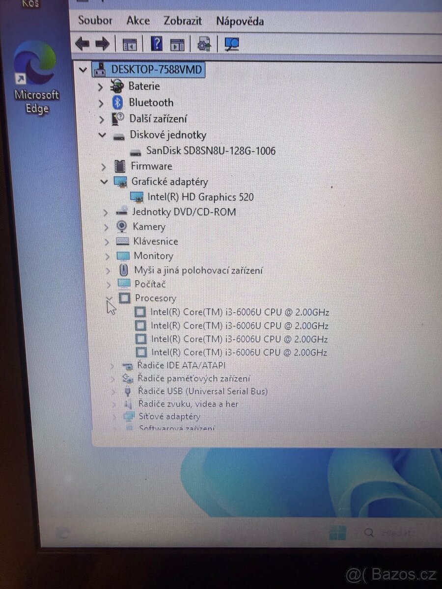 Notebook HP 250 G6 i3-6006U - 3