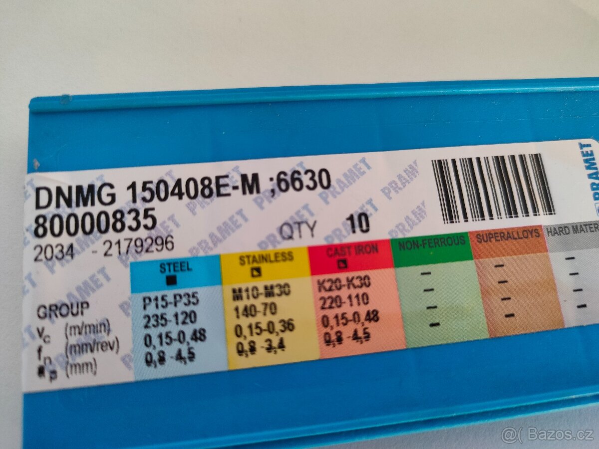 DNMG 150408E-M,6630 PRAMET - 3