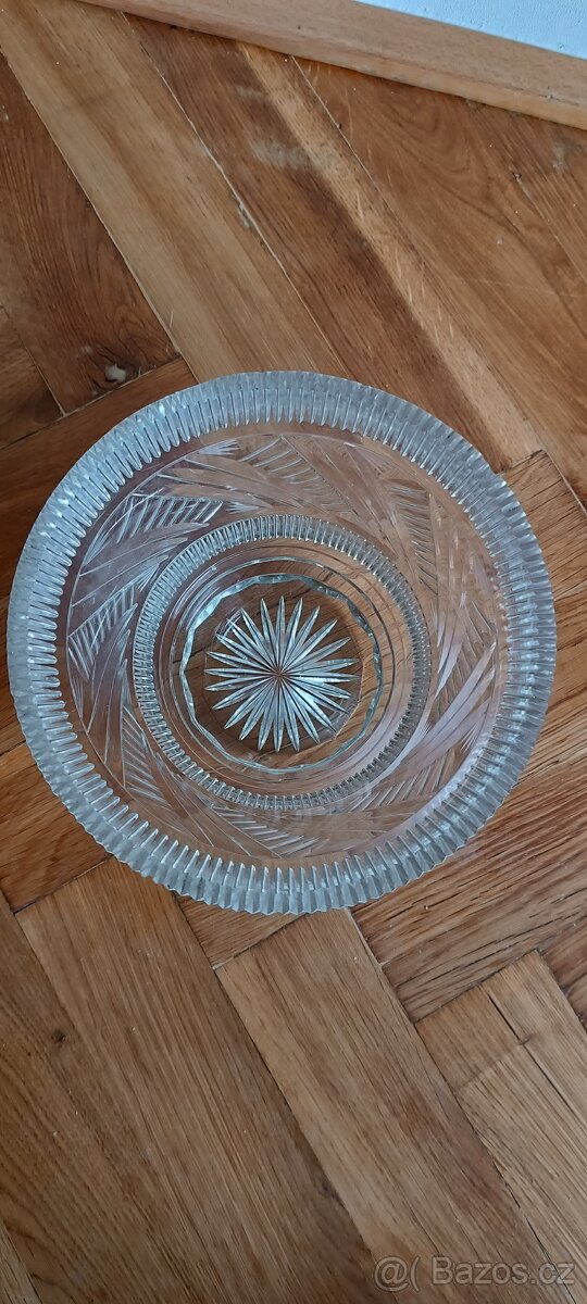 Broušené sklo - miska - 3