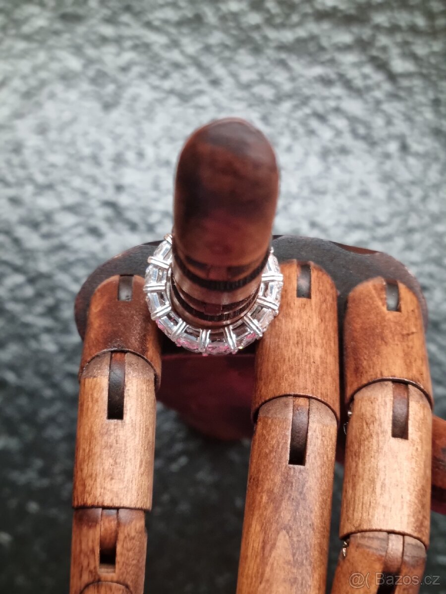 Stříbrný prsten s kameny - 3