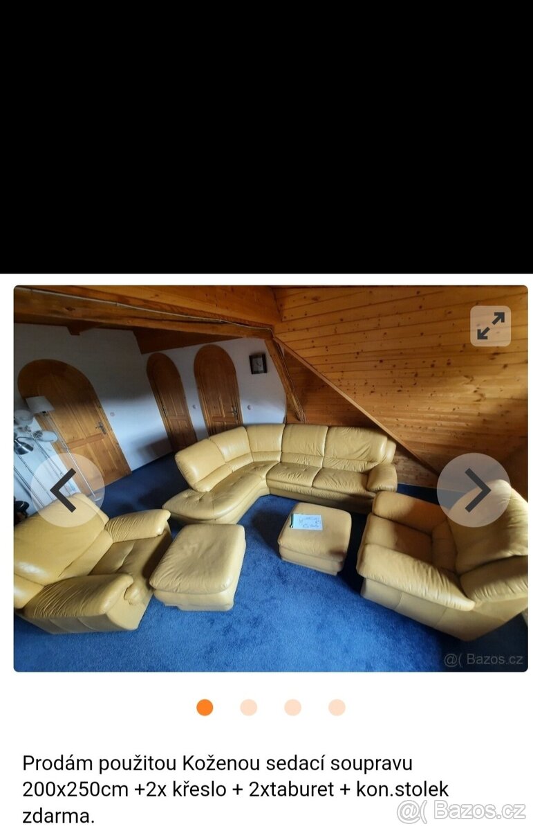 Prodám koženou sedací soupravu - 3