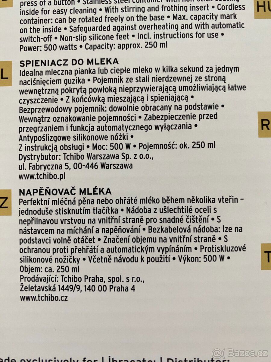 Nový elektrický napěňovač mléka Tchibo - orig. balení, černý - 3