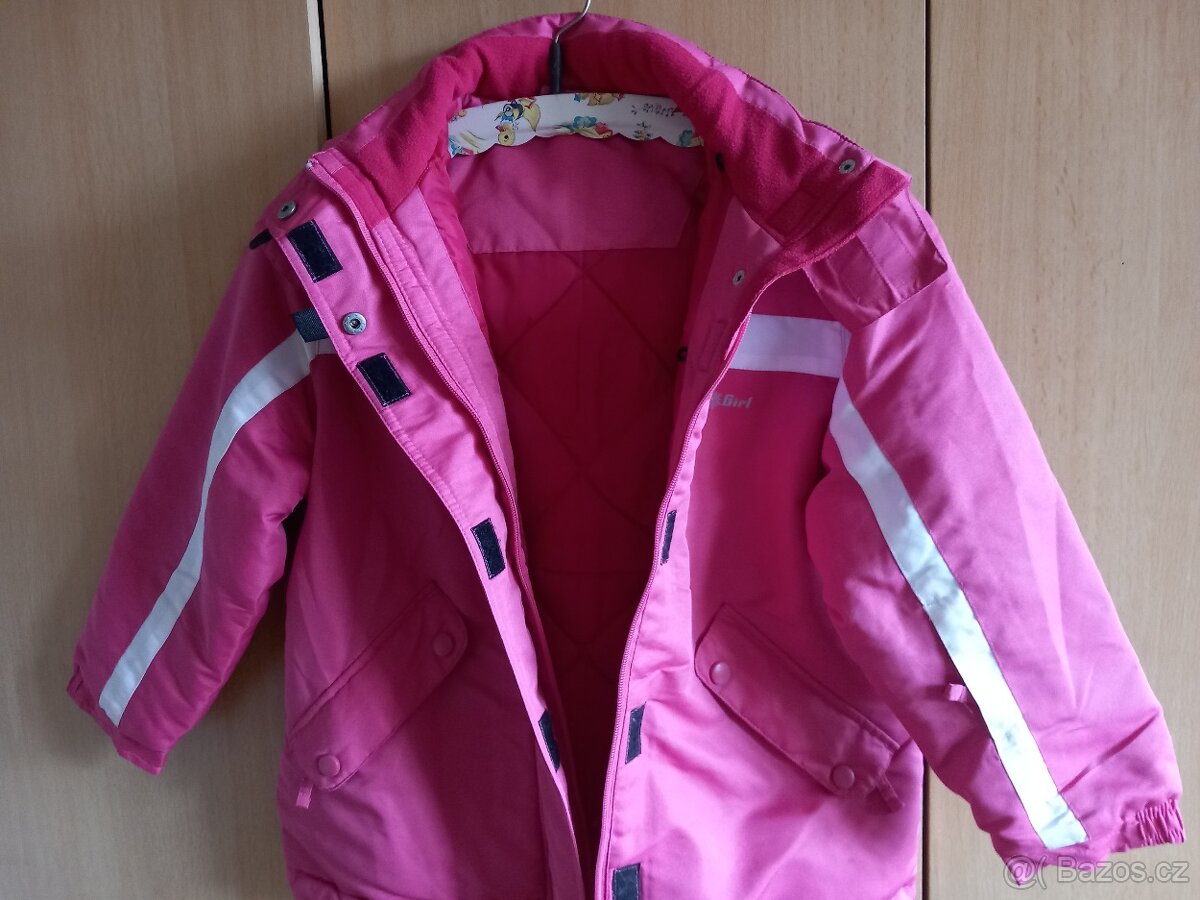 dívčí zimní bunda vel. 122-128 skoro nová - 3