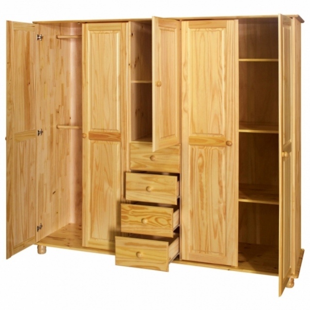 Dřevěná skříň 5dveřová 8854 lak - 3