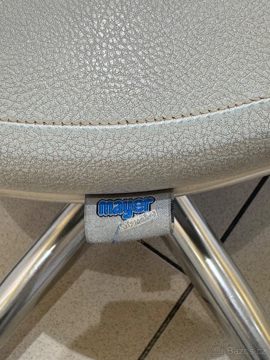 Zdravotní profesionální otočné židle, kožené. TOP STAV - 3