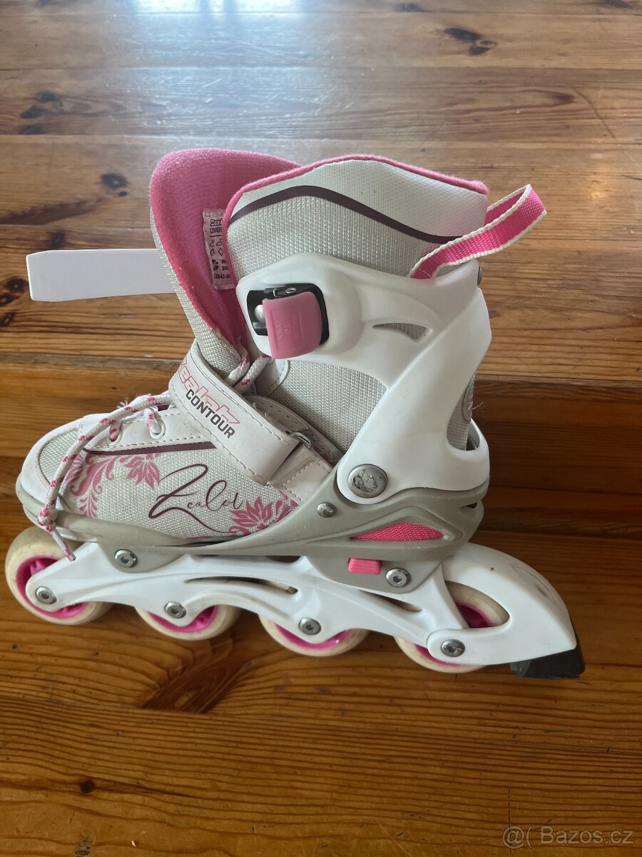 Dětské dívčí inline brusle vel. 33-36 cm - 3