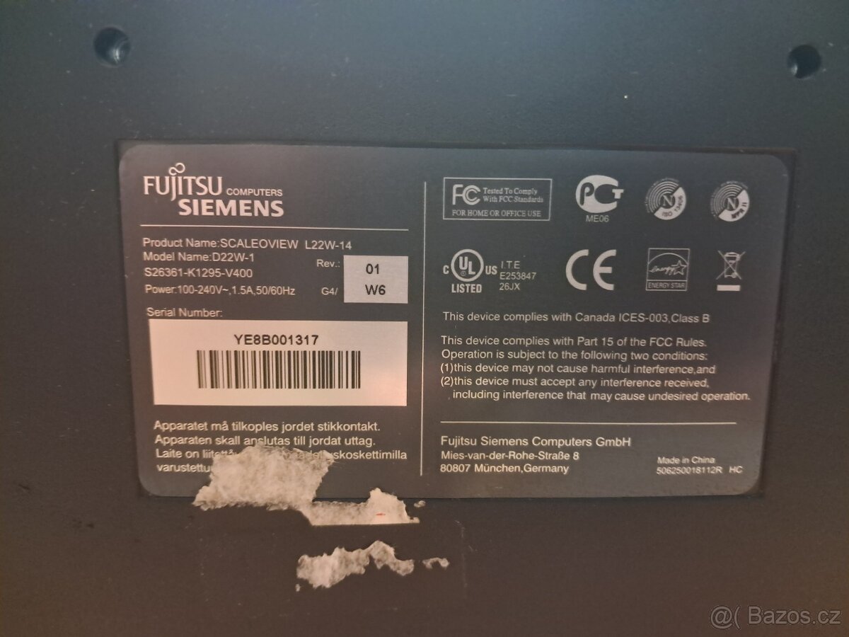 5ks LCD Fujitsu Siemens D22W-1 - 3