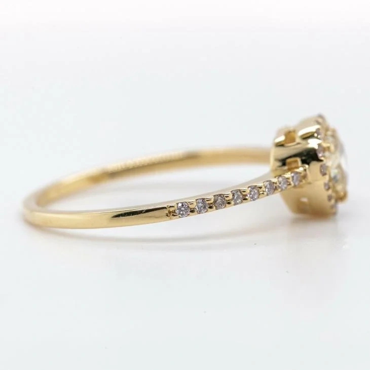 Krásný 14K prsten s diamanty 0,59ct - certifikát AIG - 3