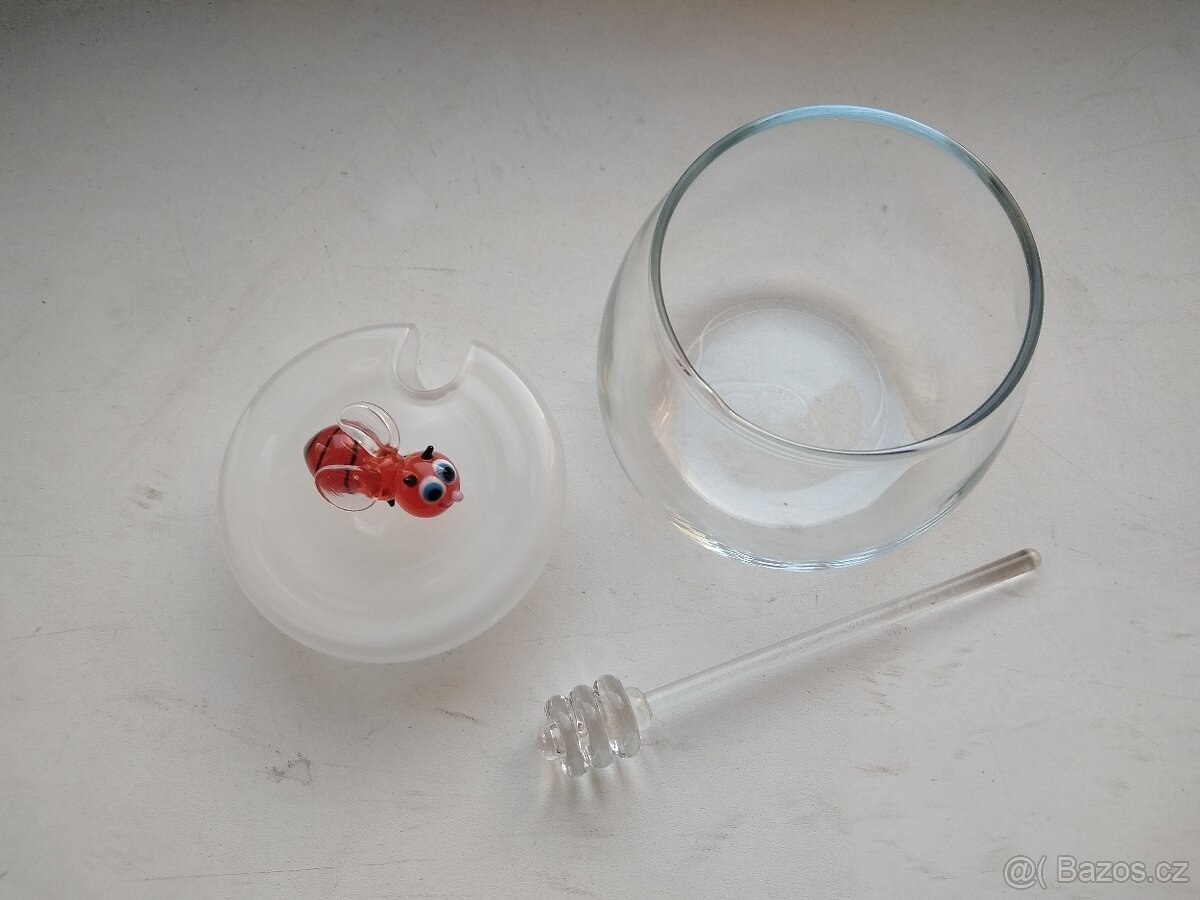 Skleněná dóza na med - 3