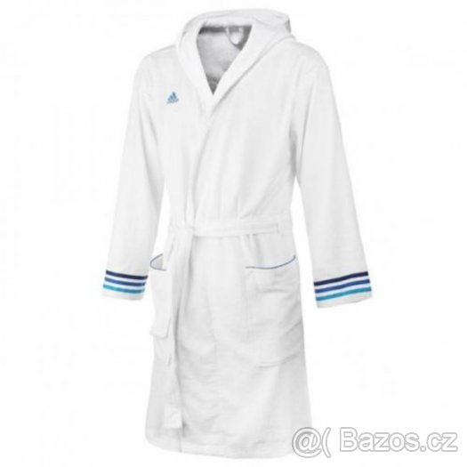 Prodám úplně nový značkový župan Adidas - bílomodrý - 3