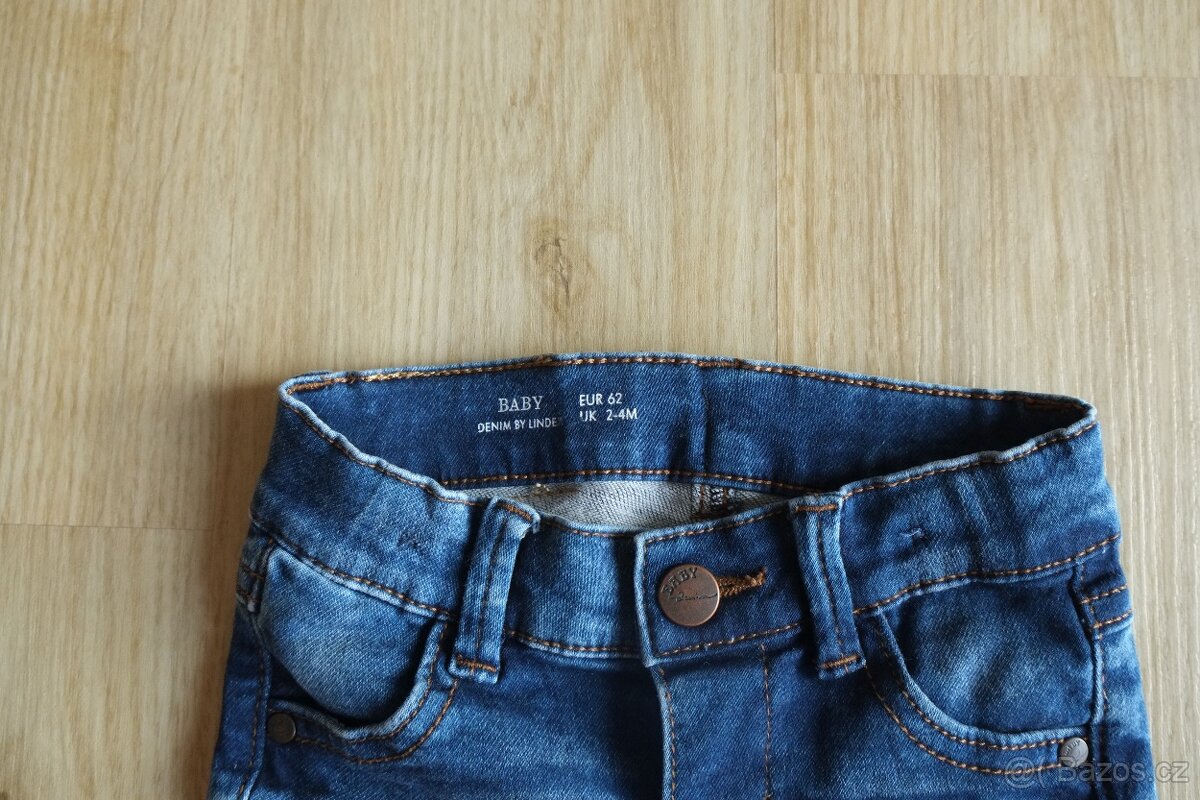 Frajerské džíny pro dvojčata Lindex vel. 68 - 3