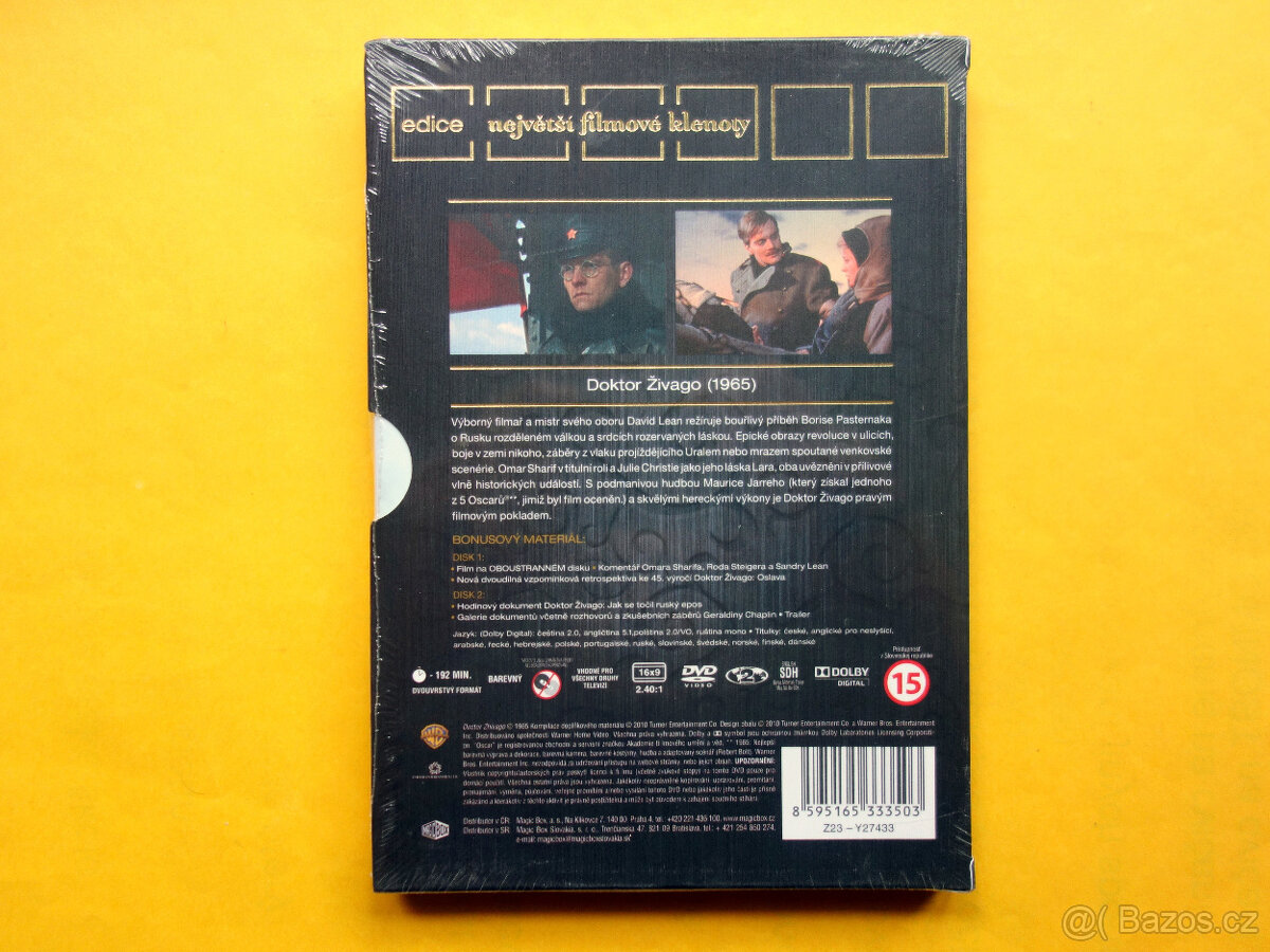 2DVD Doktor Živago 1965 / NEROZBALENÉ 100% stav - 3