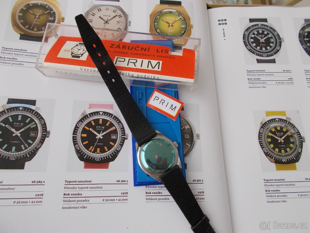 krasne darkove trezorovky hodinky prim rok 1978 komplet - 3