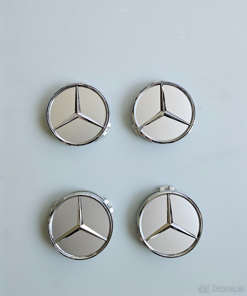 Středové krytky kol Mercedes, 75 mm - 3