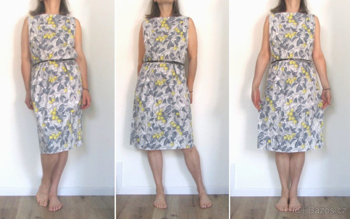 Vintage bavlněné šaty s třešněmi - 3