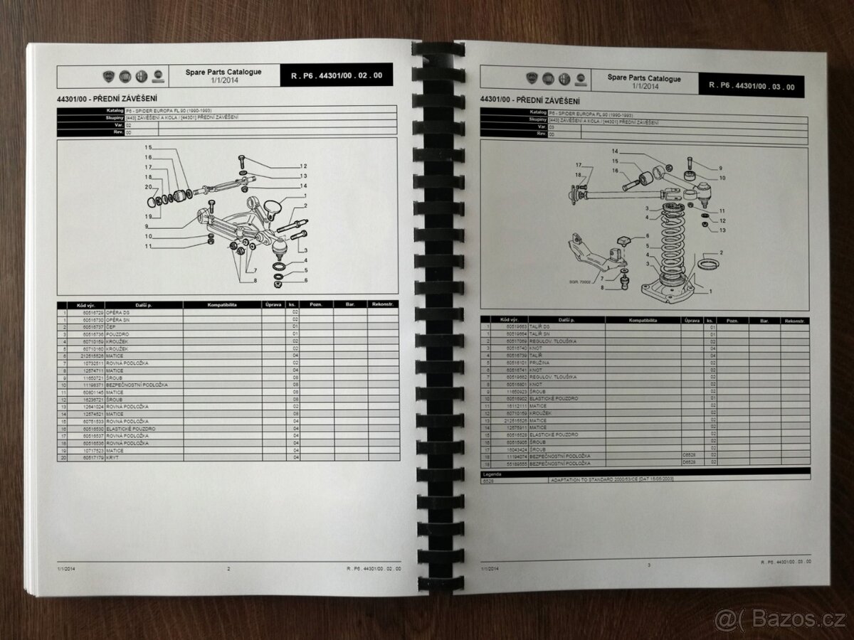 Katalog dílů Alfa Romeo Spider 1990-93 - 3