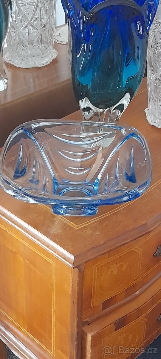 Skleněná mísa Václav Hanuš, draperie - 3