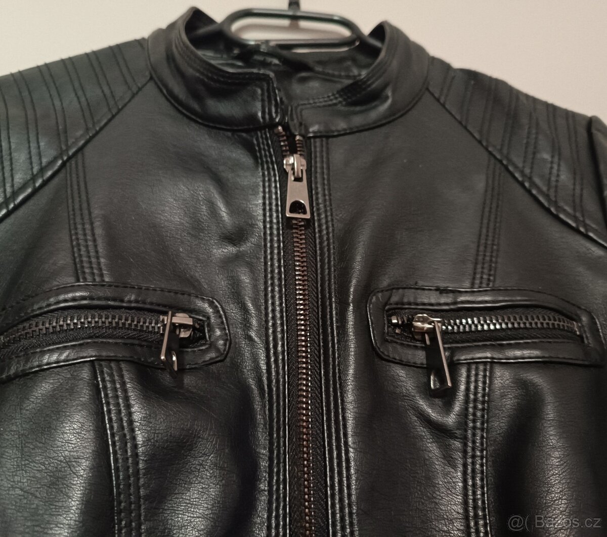 Dámská černá kož. bunda VERO MODA velikost XS - 3