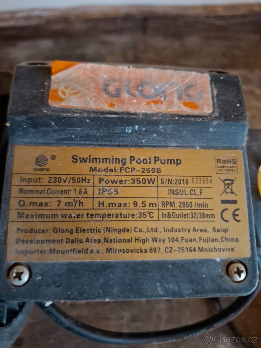 Elektrická čerpadlo k bazénové filtraci - 3