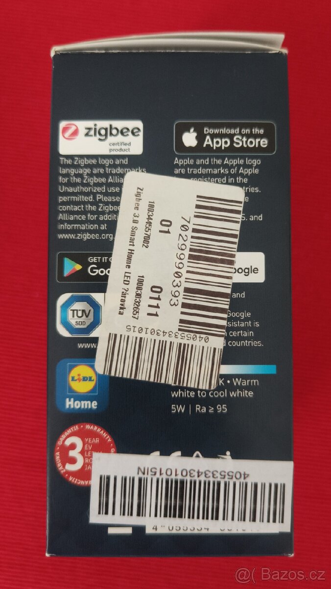 3x Chytrá Zigbee žárovka Livarno Home GU10 (Lidl) - 3