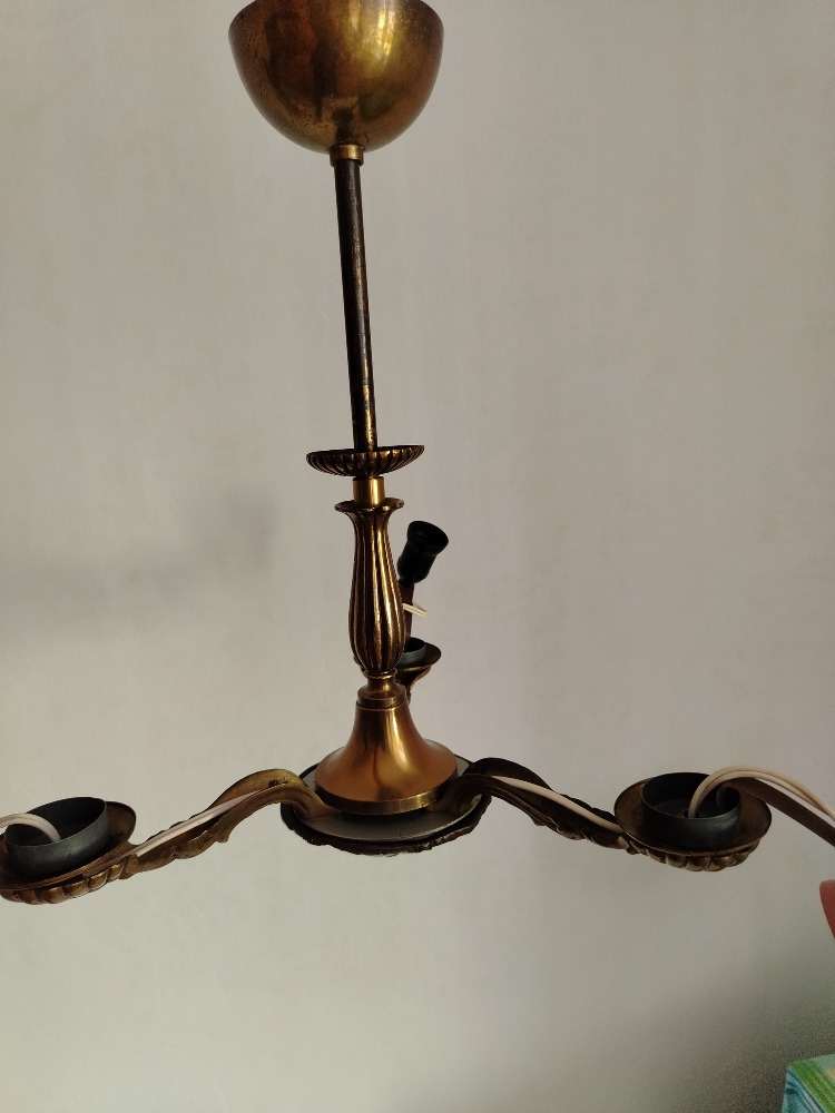 starý mosazný lustr - 3