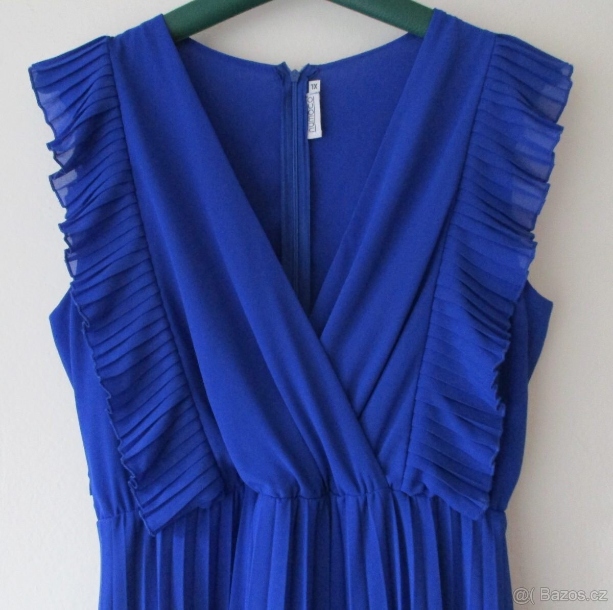 Dámské šaty midi plisované modré Numoco XL 42 - 3