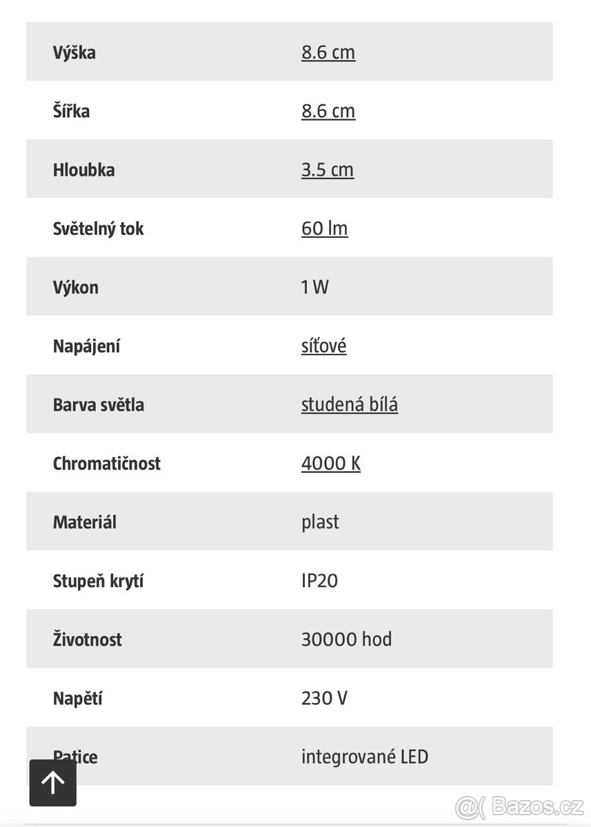 Nástěnné LED svítidlo schodišťové 5x - 3
