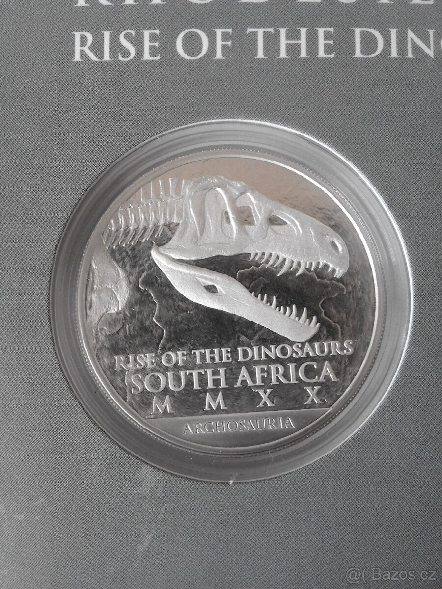 Stříbrná mince Coelophysis, 1oz , číslovaná - 3