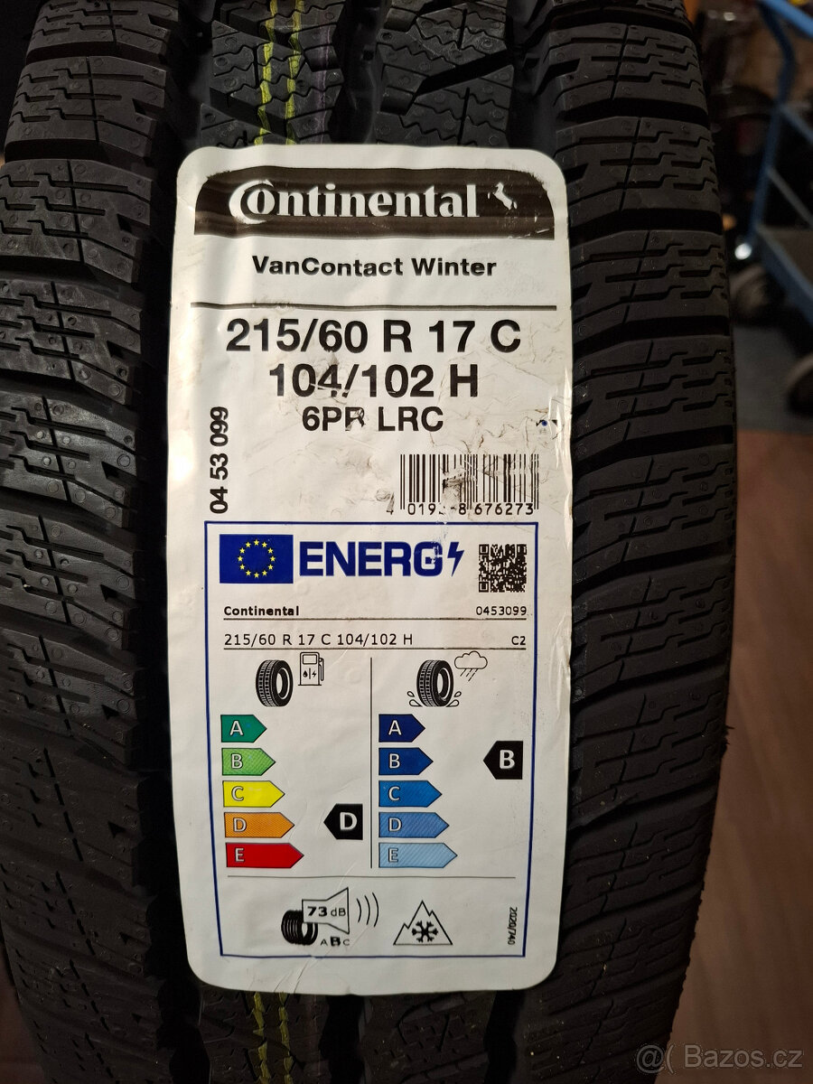 Nová zimní sada orig. Opel Vivaro 215/60 R17 C Continental - 3