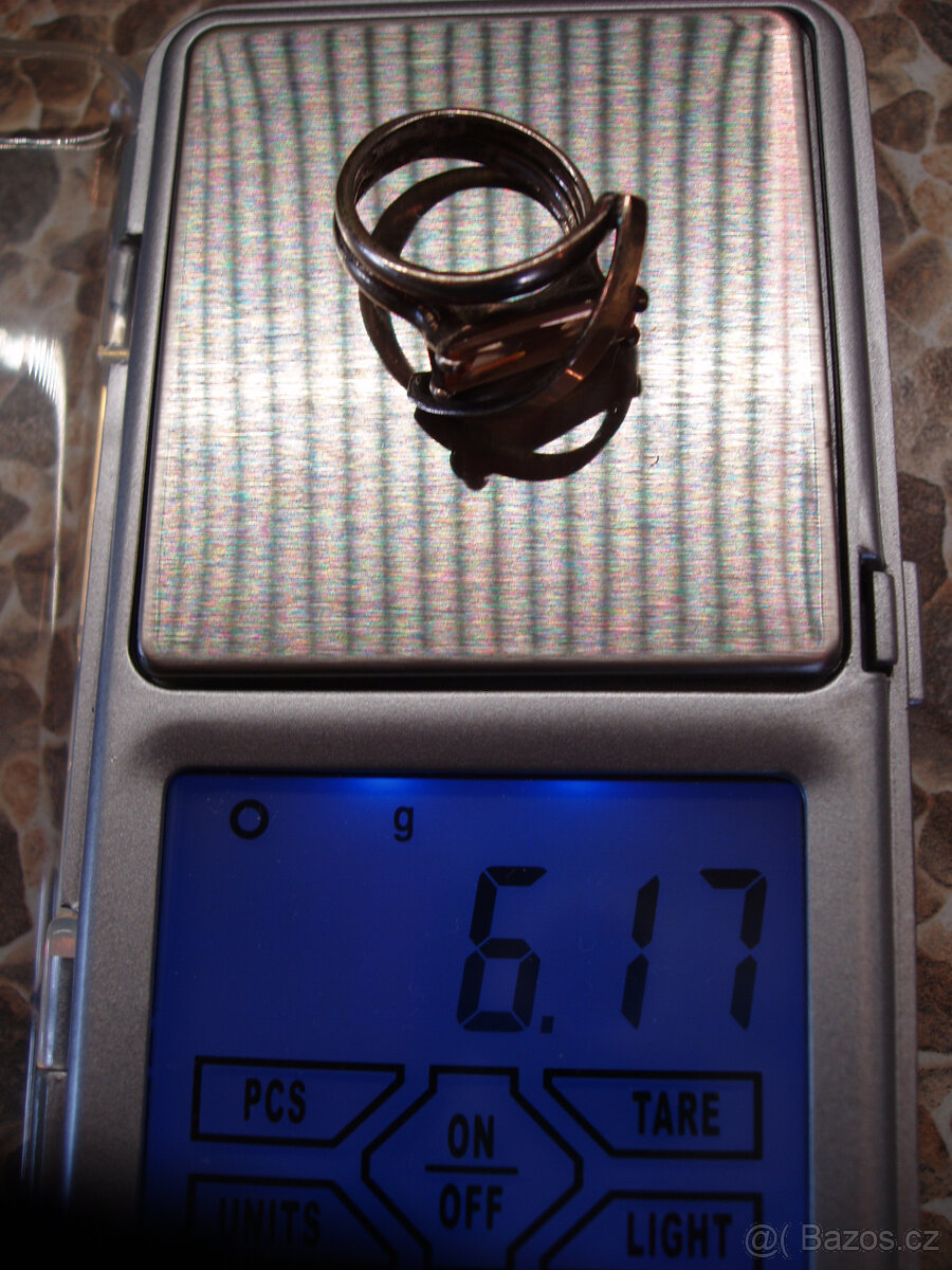 Luxusní prsten se zlatým Topazem - drahý kámen - PC 5390 Kč - 3