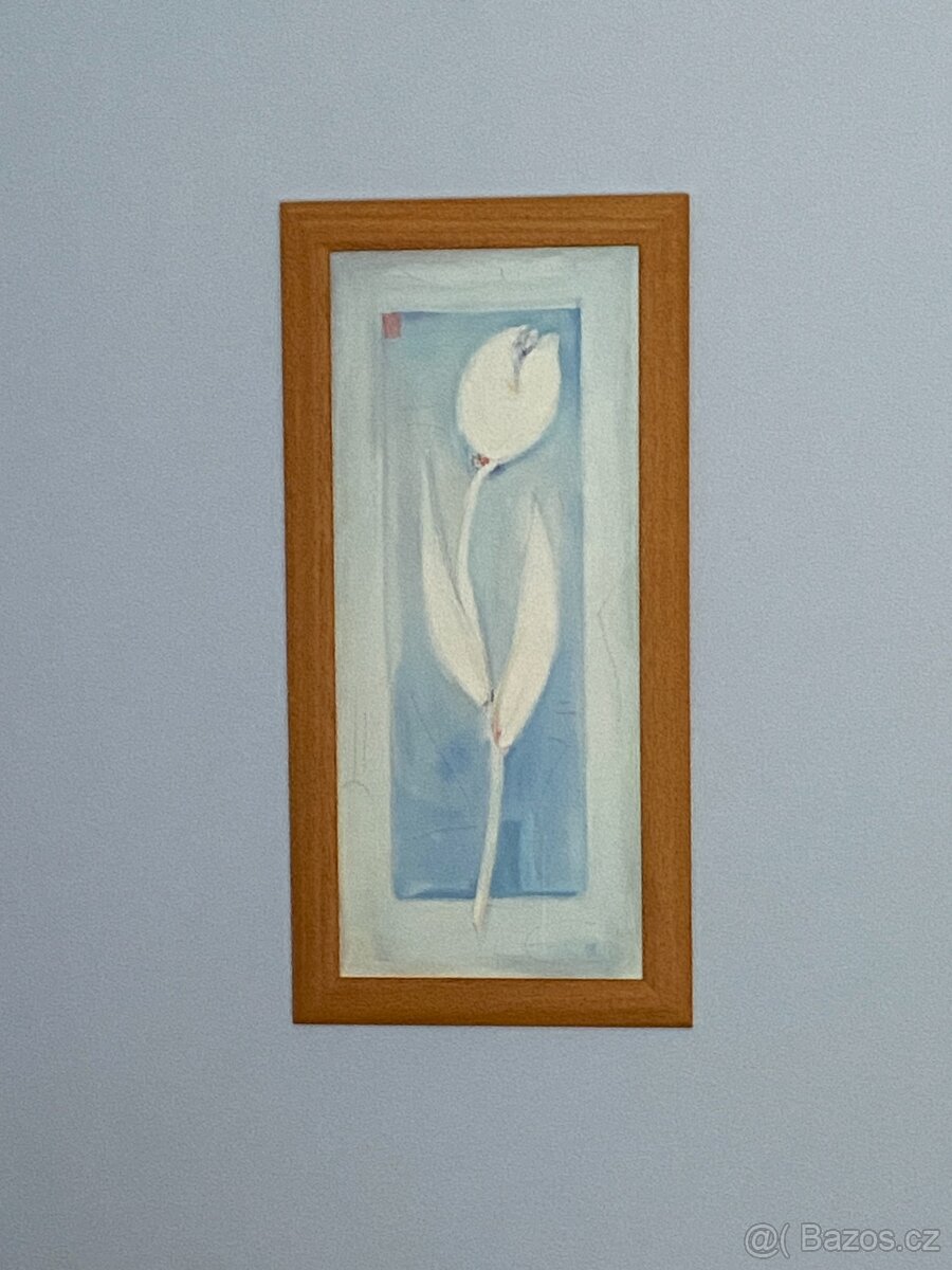 NÁDHERNÝ OBRAZ VE DŘEVĚNÉM RÁMU - 3