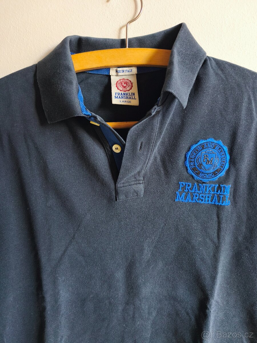 Tmavě modré polo tričko Franklin & Marshall – Velikost L - 3