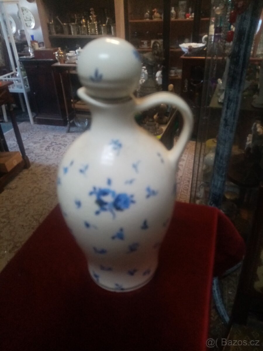 Starožitná keramická glazurovaná karafa - 3