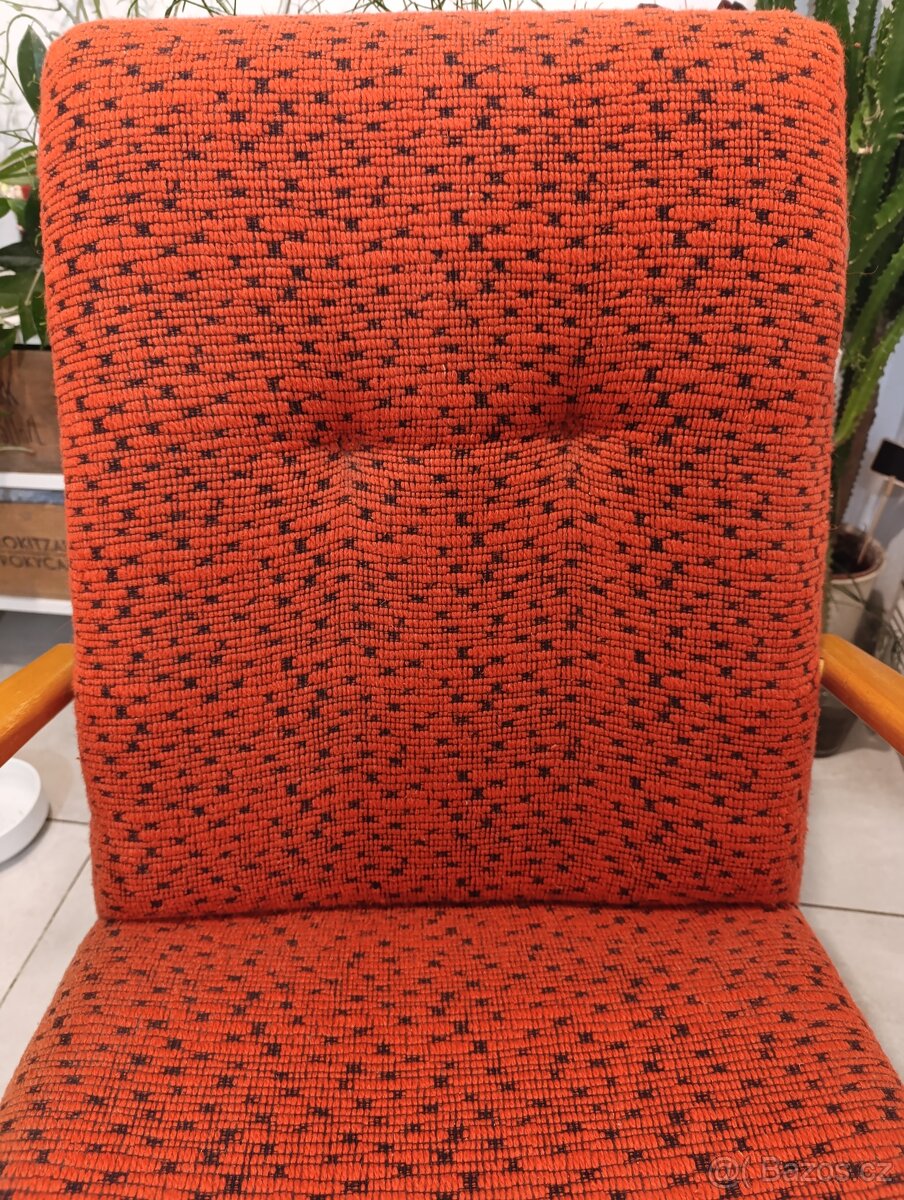 100%bytovy původní stav retro křeslo J. Šmídek,1957 - 3