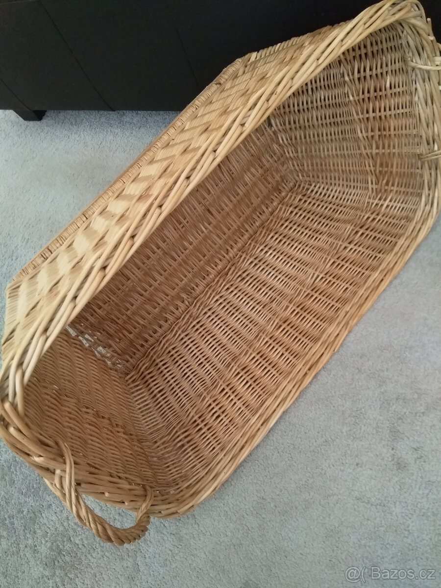 koš na prádlo, starodávný, v pořádku, opečovávaný - 3