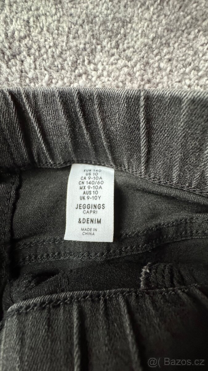 H&M džínové kraťasy 140 - 3