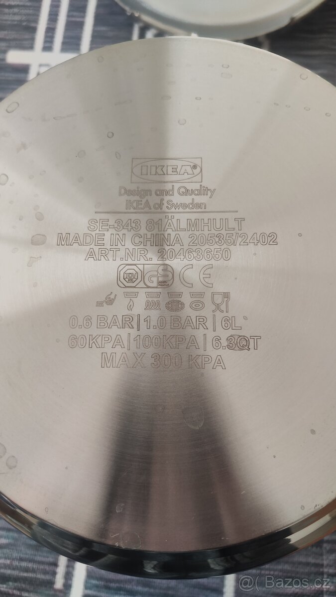 Tlakový hrnec 6l IKEA nový - 3