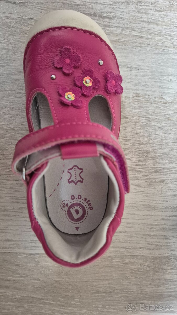 Kožené dívčí botičky D.D.step + další zdarma - 3