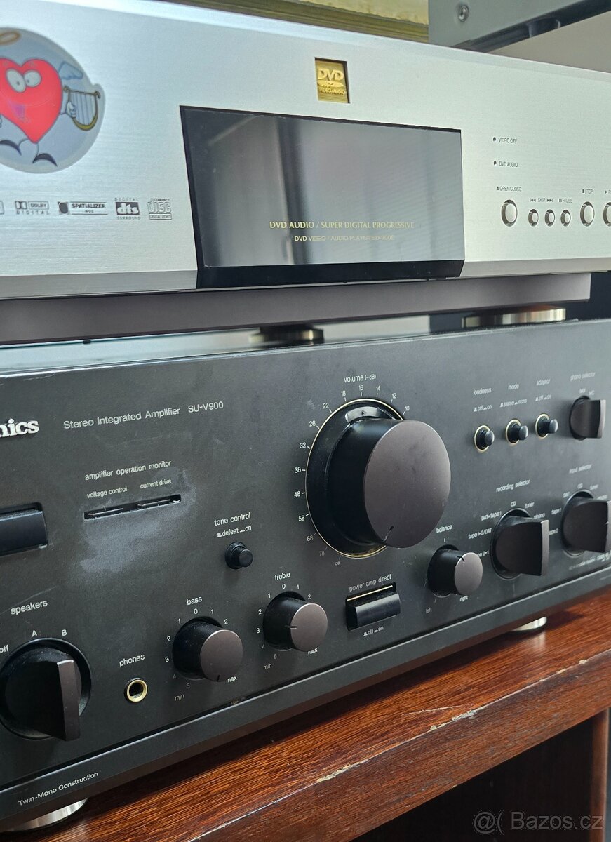 Výkonný Technics SU-V900 (upravené chlazení) + Toshiba SD-90 - 3