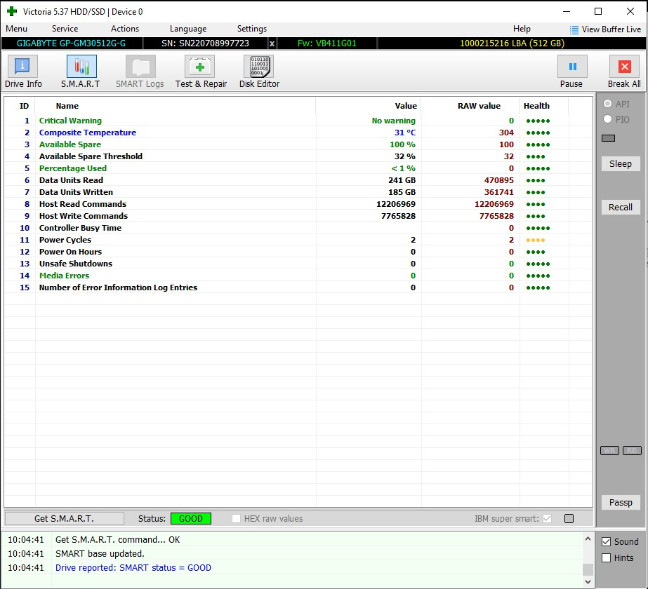 SSD GIGABYTE M30, M.2 - 512GB NVMe - 3