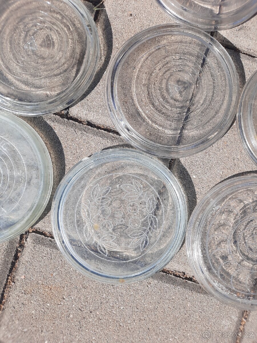 Skleněná víčka na retrosklenice 14ks - 3