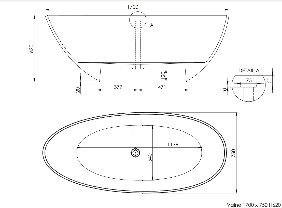 Vana Valnea z litého mramoru SLEVA 15% - 3