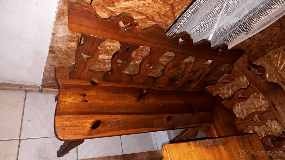 Selská sedací souprava + sekretář z masivu - 3