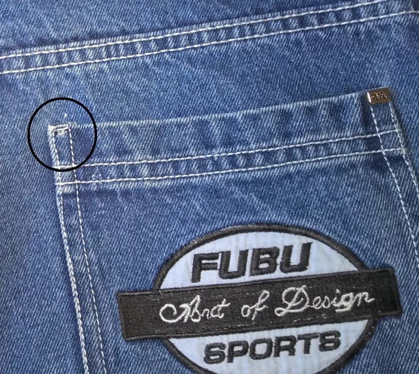 Vintage 90s Hip Hop Rap Sagger Baggy Jeans FUBU W31 - 3