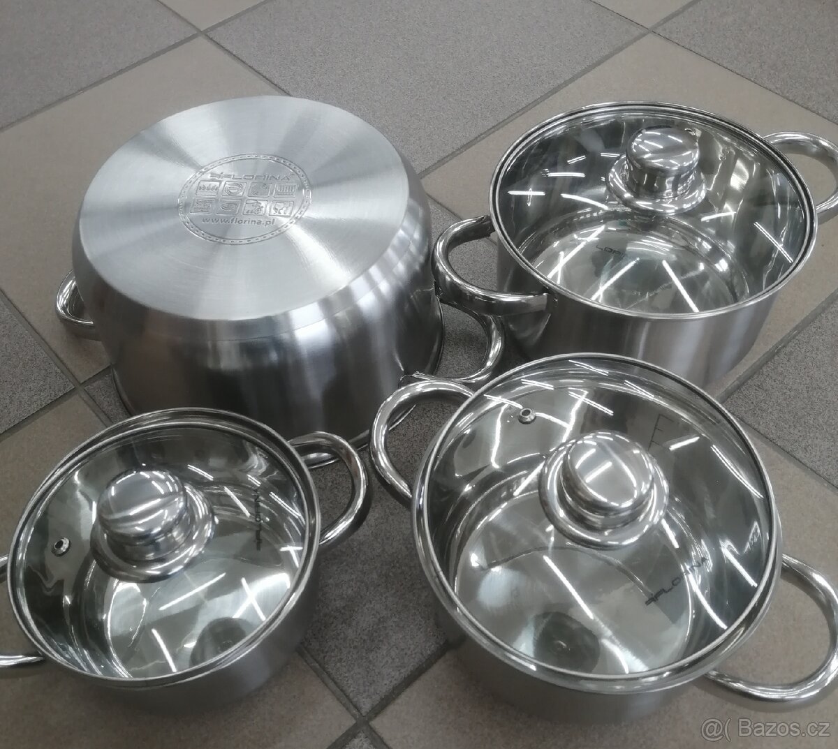 Luxusní sada nádobí 4ks hrnců včetně pokličky - 3