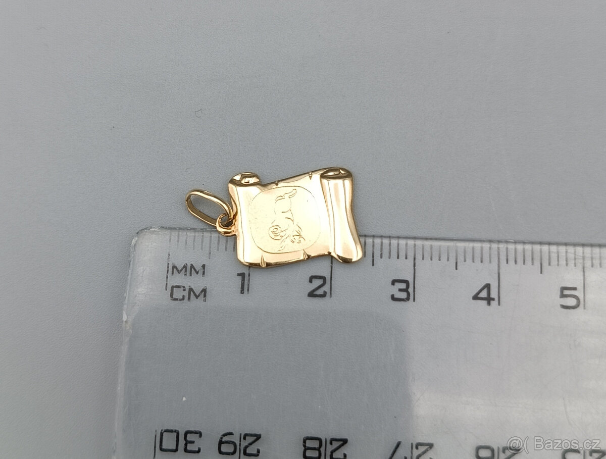 Zlatý přívěsek Beran 0,80g, 14 kt, 585/1000 - 3