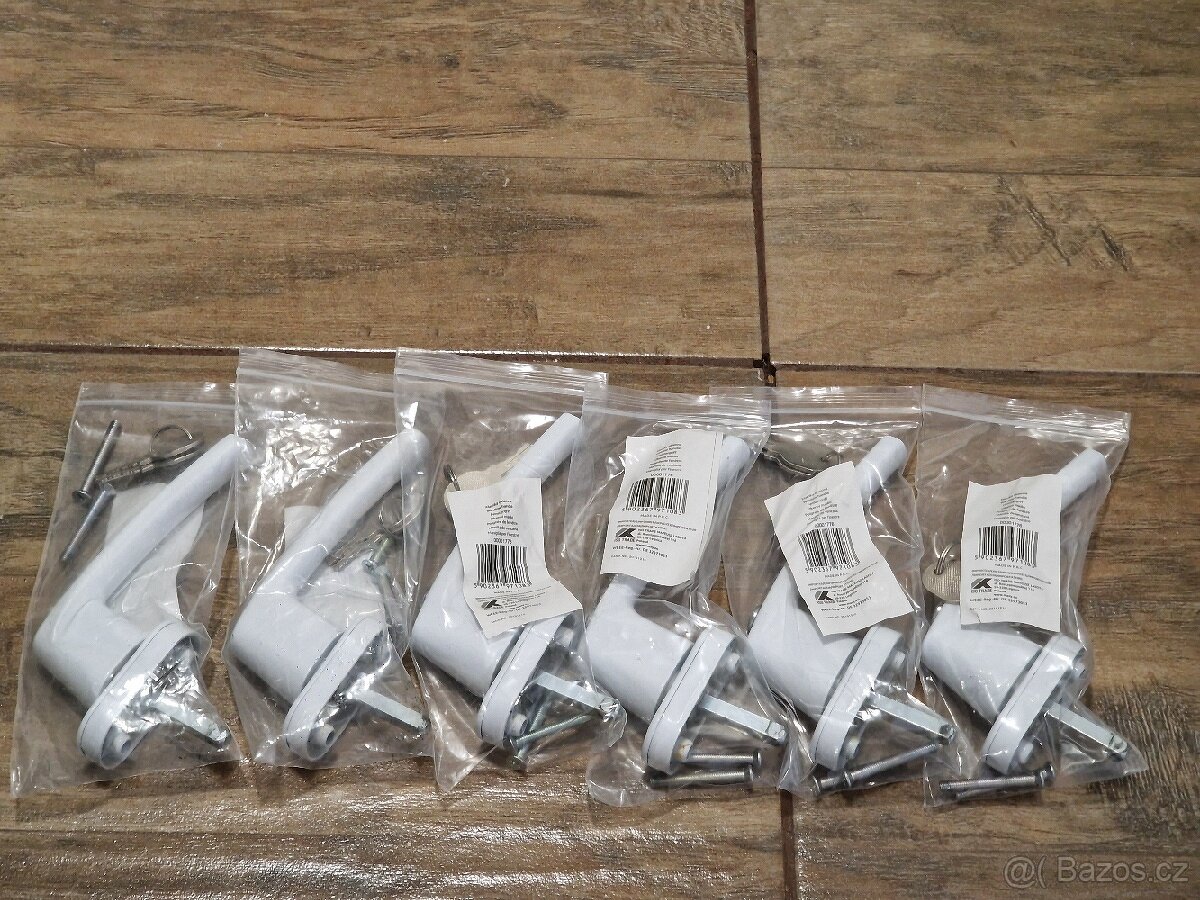 Prodám kliky na okna 6ks - zamykací klíčem - 3