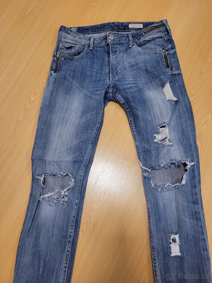 TRHANÉ RIPPED DŽÍNY SKINNY ONLY A H&M - 3